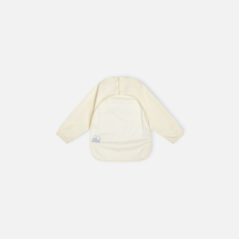 Lalo Oatmeal White Smock Bib - Image 3