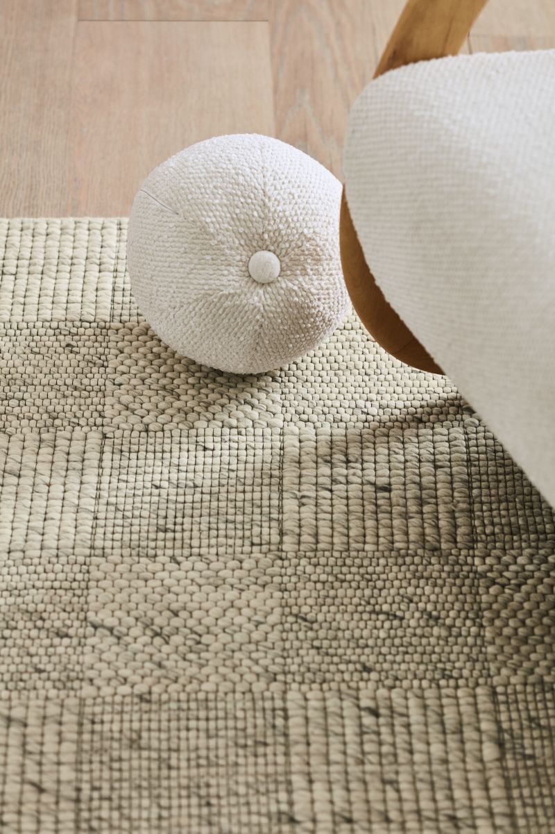 Chunky Squares Wool and Polyester Grey Kid's Performance Rug 9'x12' - Image 2