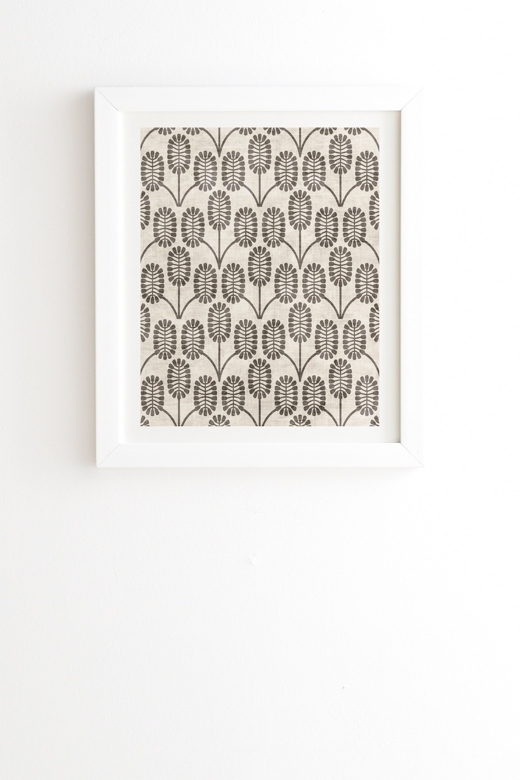 Holli Zollinger Thistle White Framed Wall Art - 8" x 9.5" - Image 0