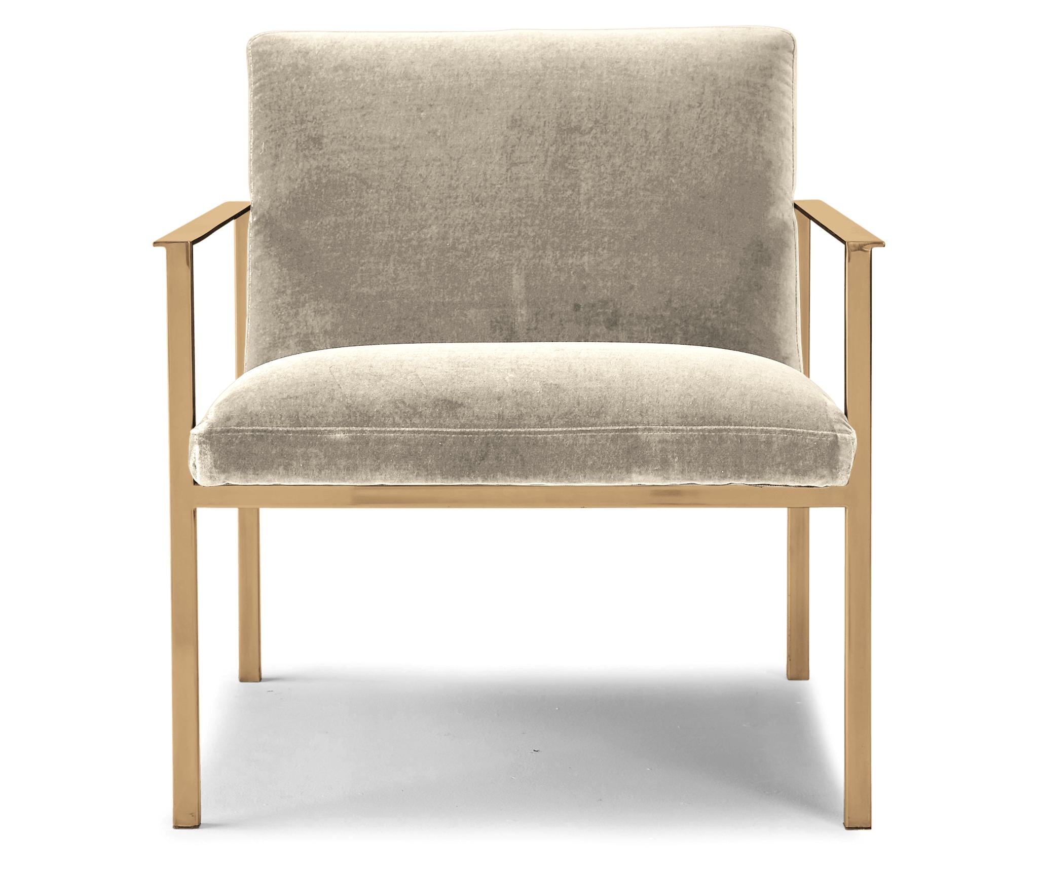 Beige/White Orla Mid Century Modern Accent Chair - Cody Sandstone - Image 0