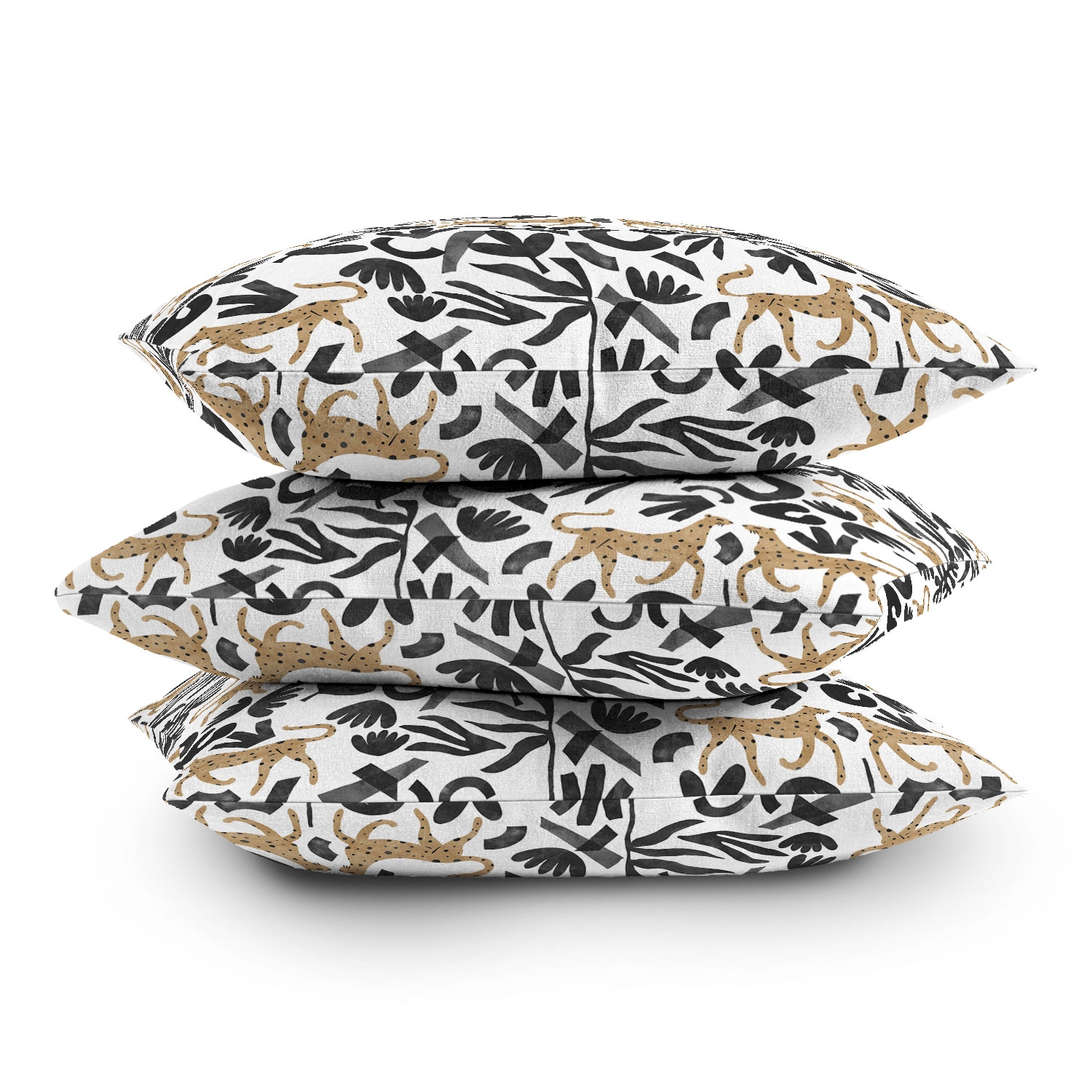 Leopards In Modern Nature by Marta Barragan Camarasa - Outdoor Throw Pillow 18" x 18" - Image 2