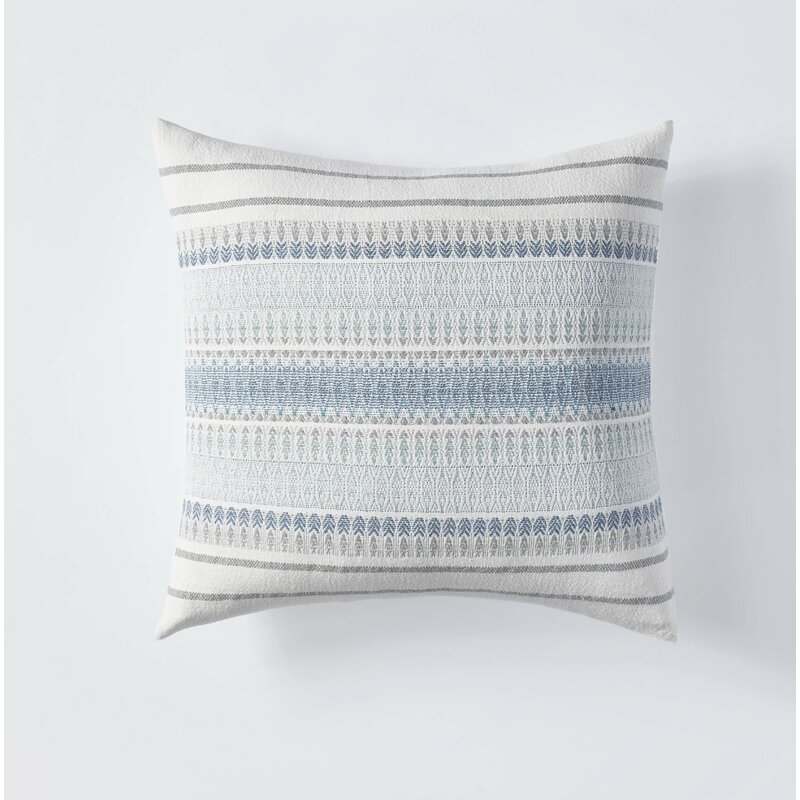 Coyuchi Lost Coast Organic Decorative Cotton Pillow Cover Color: Marine - Image 0