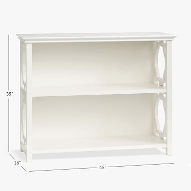 Elsie Wide Bookcase, Simply White, In-Home - Image 1
