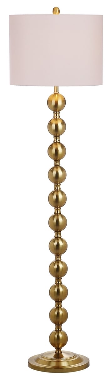 Reflections 58.5-Inch H Stacked Ball Floor Lamp - Brass - Safavieh - Image 0