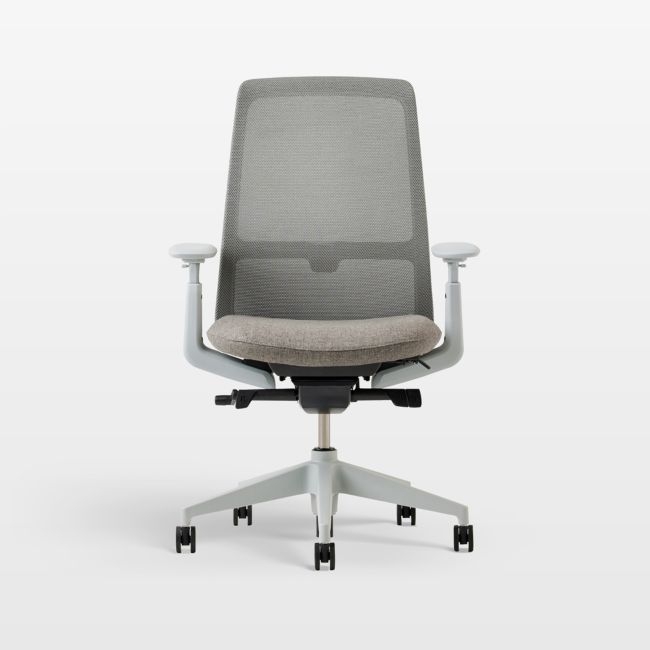 Haworth Soji Upholstered Stone and Mesh Office Chair - Image 0