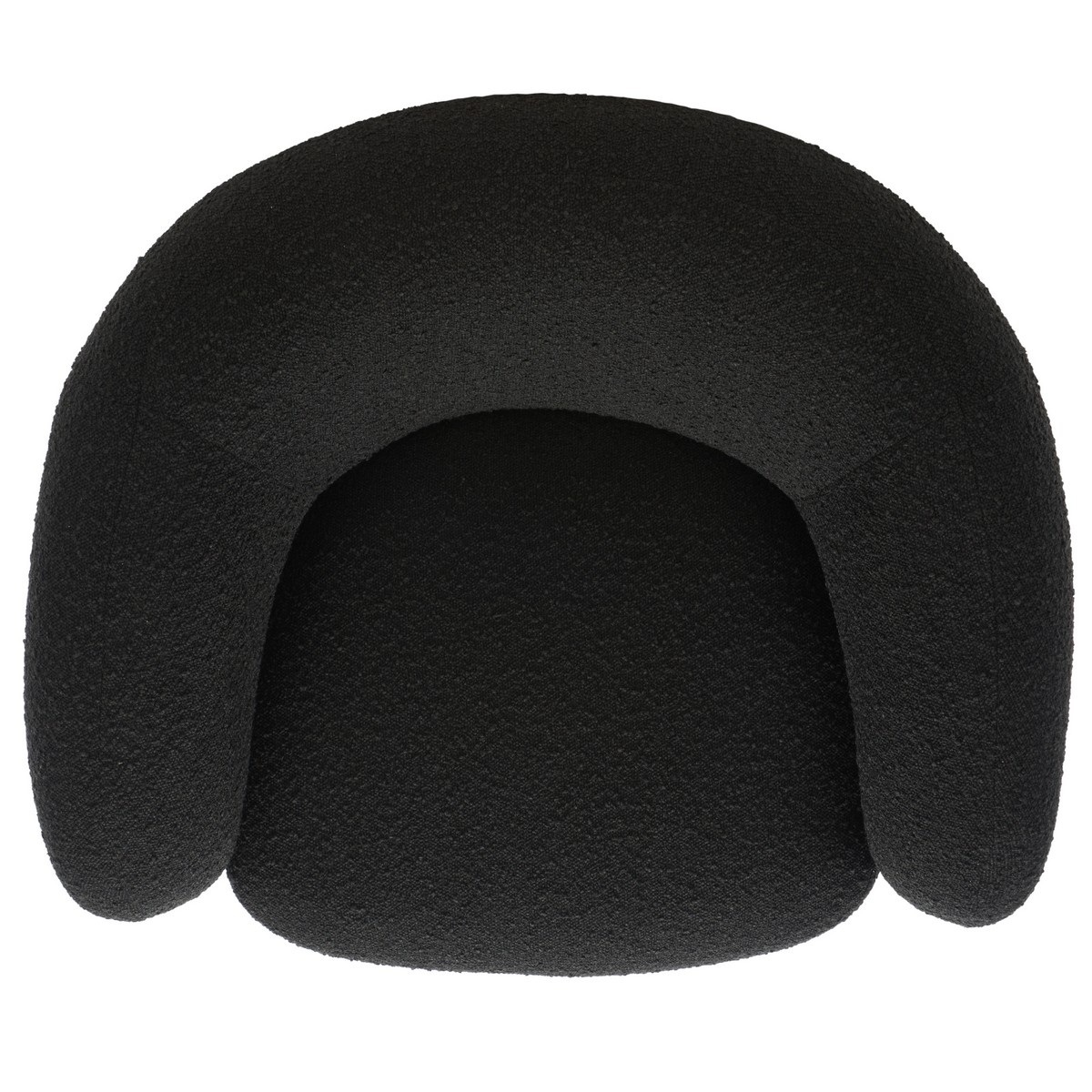 Everly Boucle Barrel Back Accent Chair - Black - Image 5