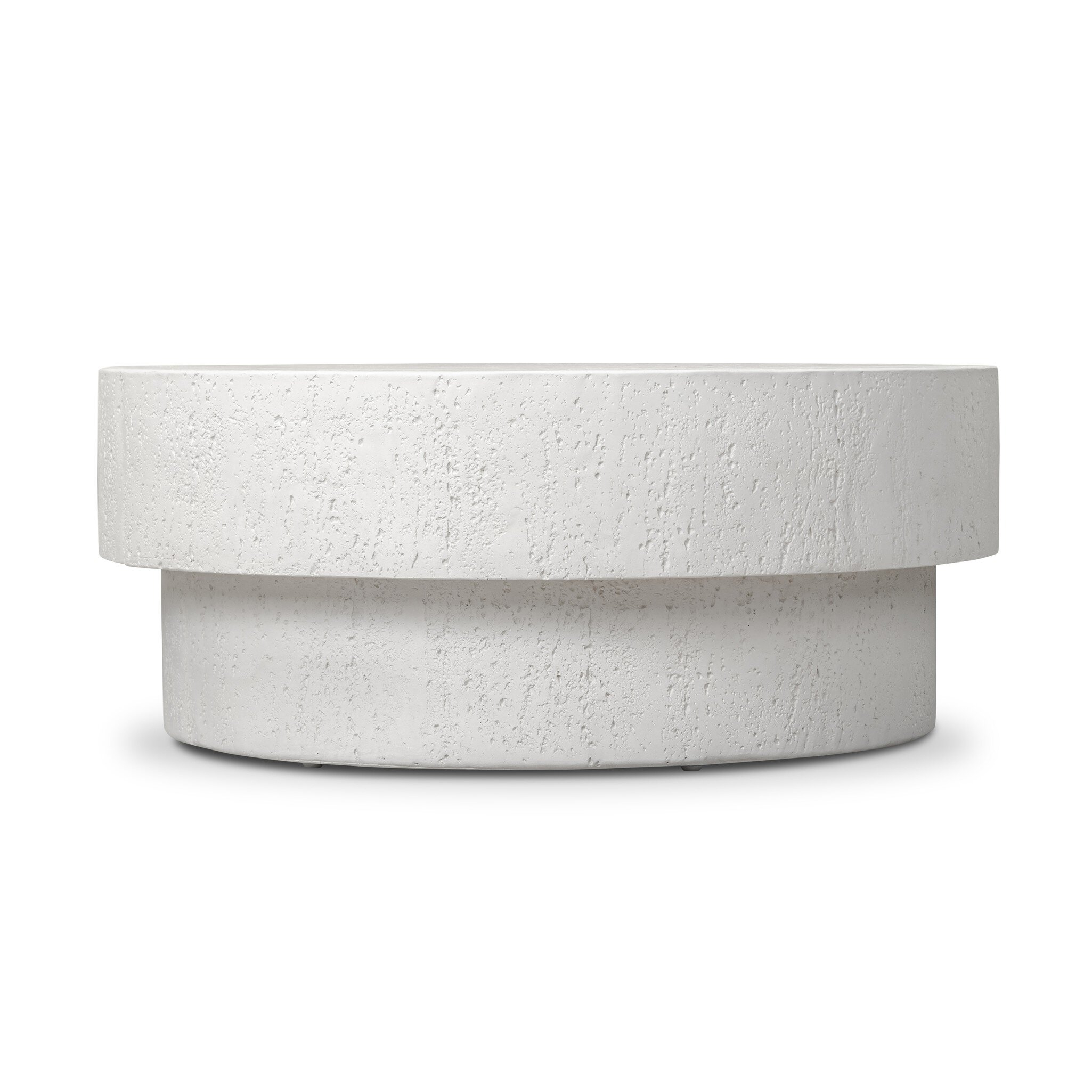 Kesia Outdoor Coffee Table - Coarse Ivory Concrete - Image 2