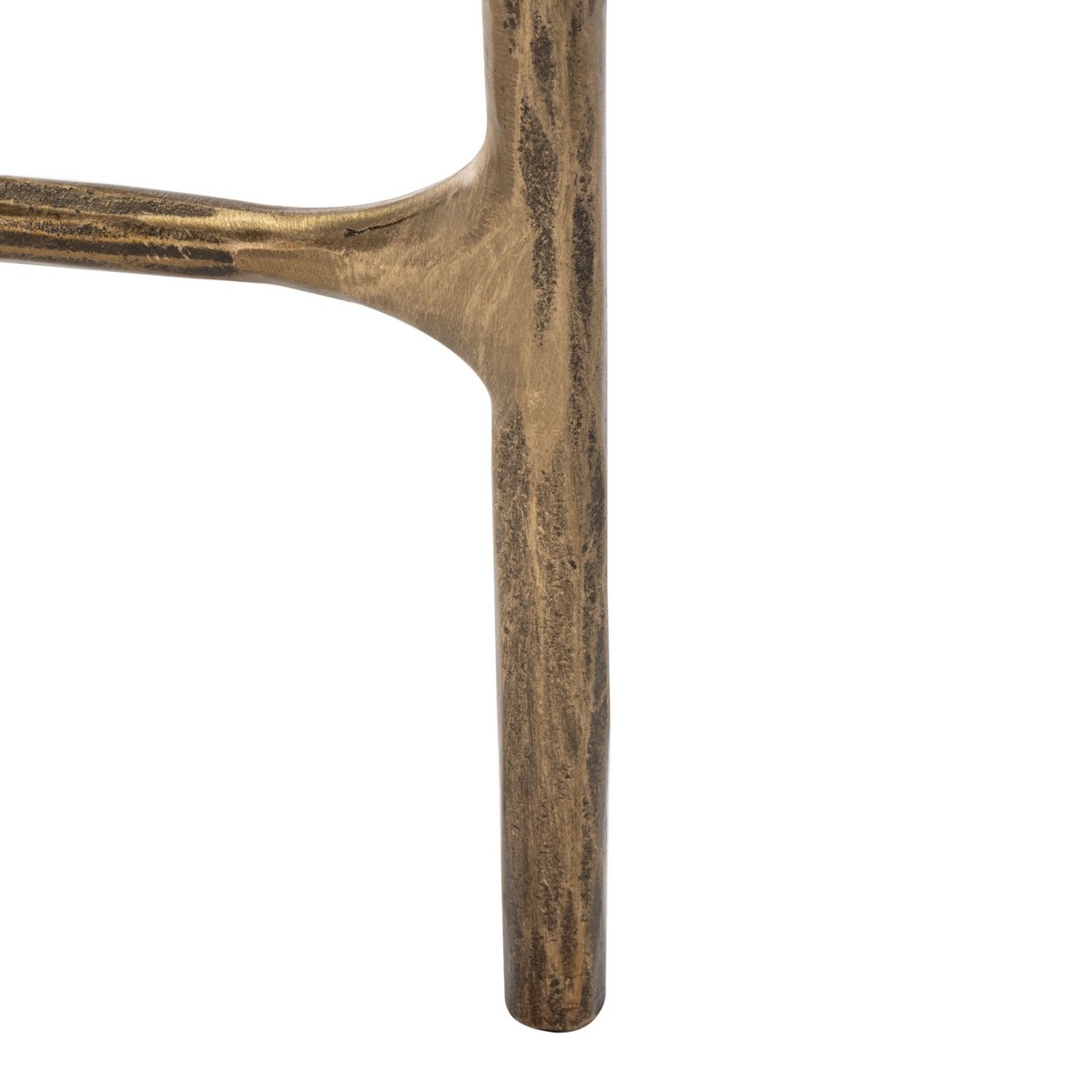 Jessa Forged Metal Round End Table - Brass - Image 4