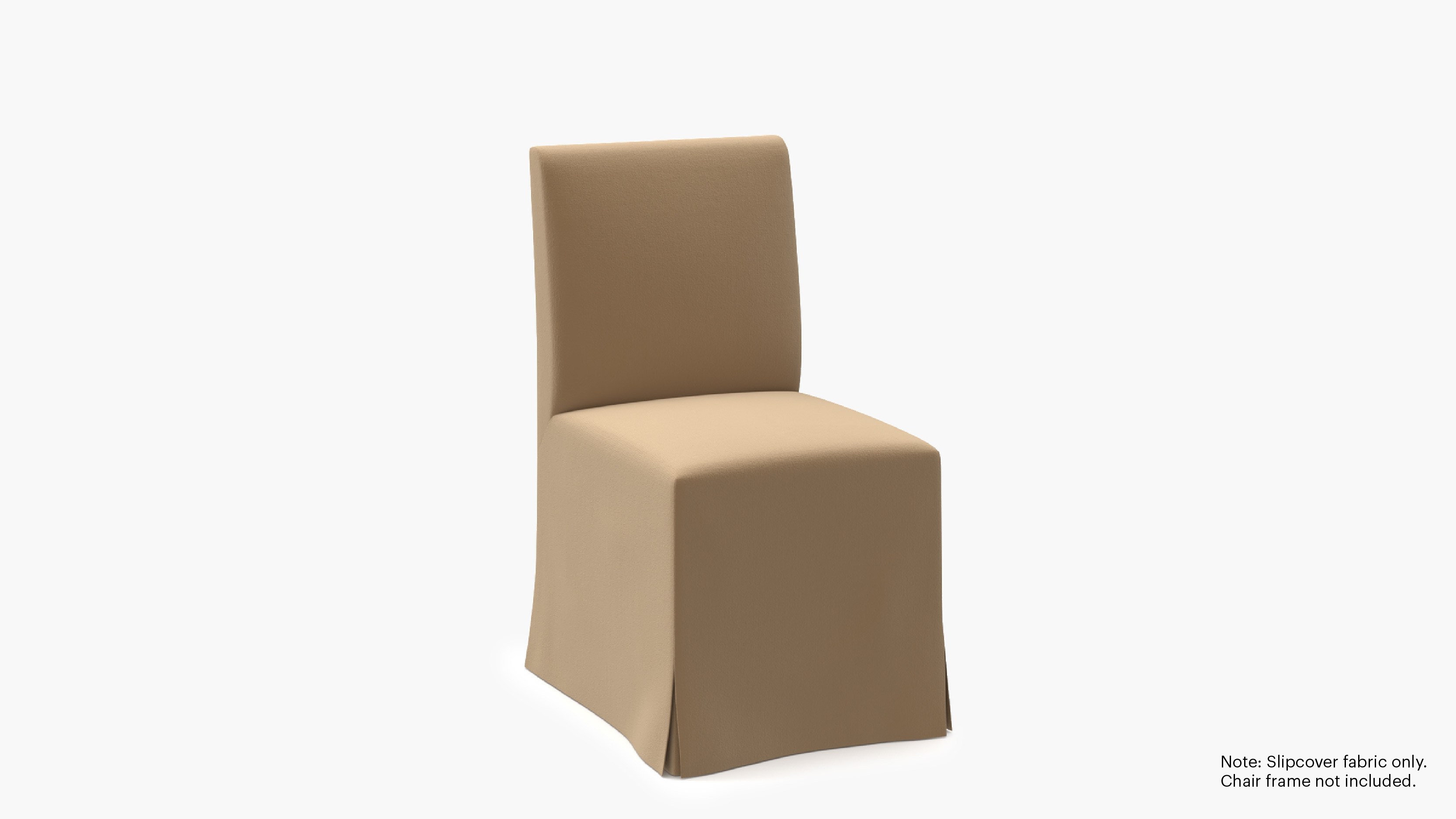 Slipcovered Signature Dining Chair - Cover Only, Camel Performance Plush Velvet - Image 1