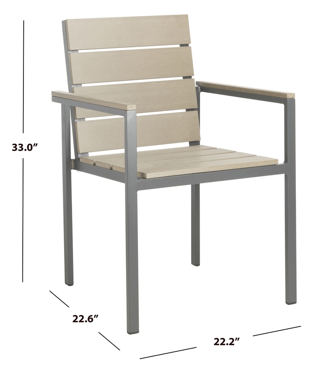 Beldan Stackable Chair - Taupe - Safavieh - Image 9