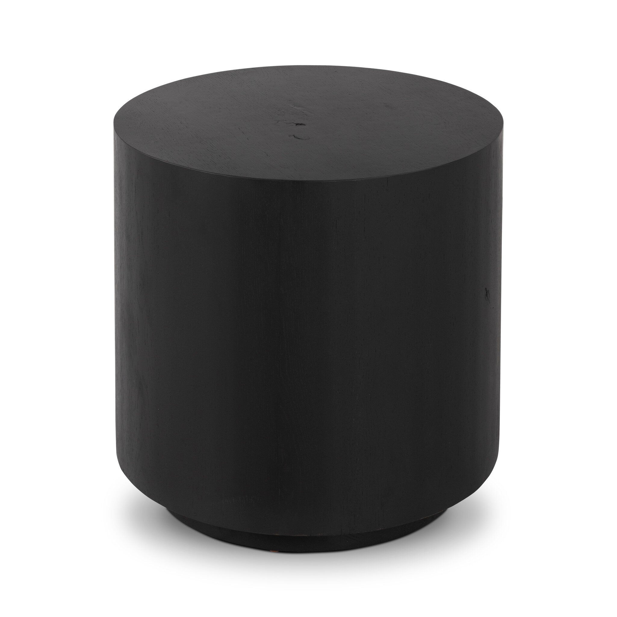 Humphrey Round End Table - Coal on Oak - Image 0