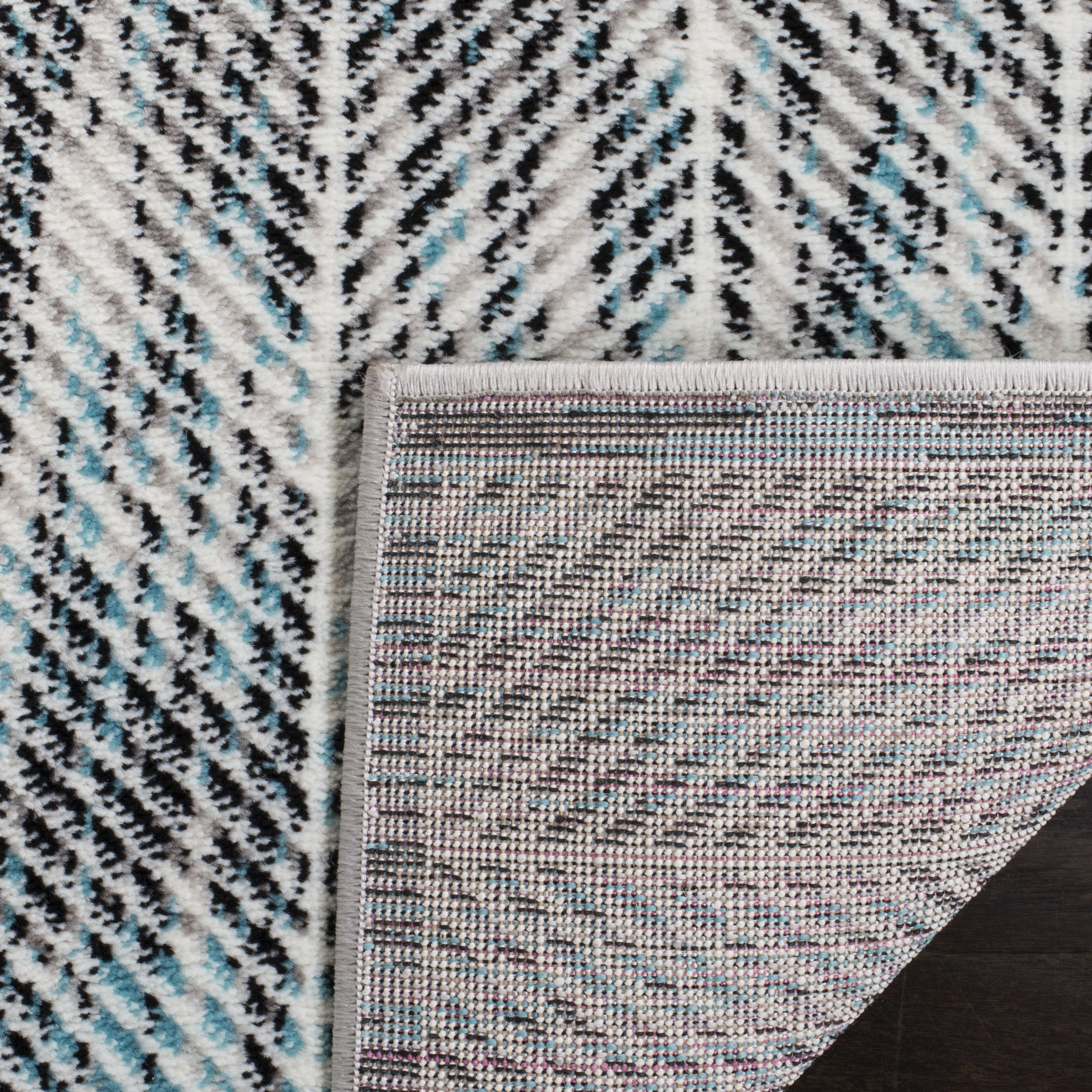 Arlo Home Woven Area Rug, SKY194B, Grey/Blue,  2' X 8' - Image 3