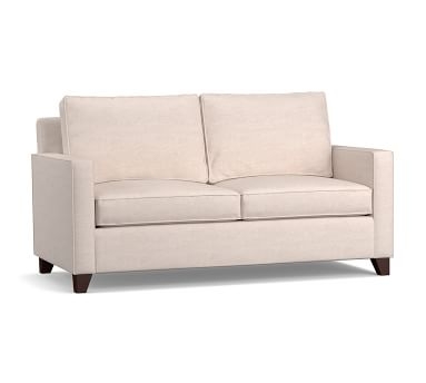 Cameron Square Arm Upholstered Full Sleeper Sofa with Air Topper, Polyester Wrapped Cushions, Chenille Basketweave Taupe - Image 4