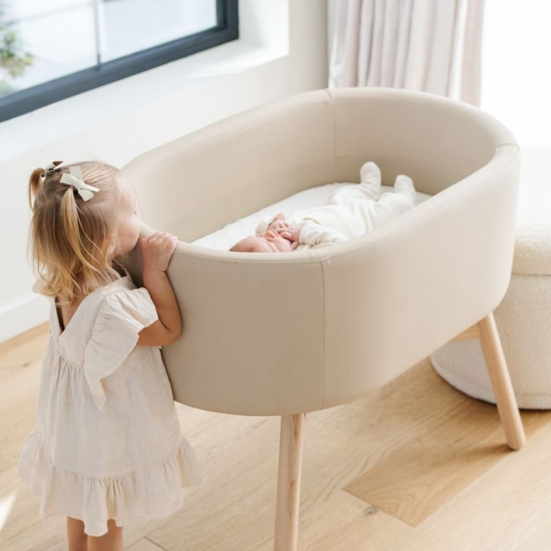 Babyletto X Gathre Capsule Tan Bassinet - Image 3