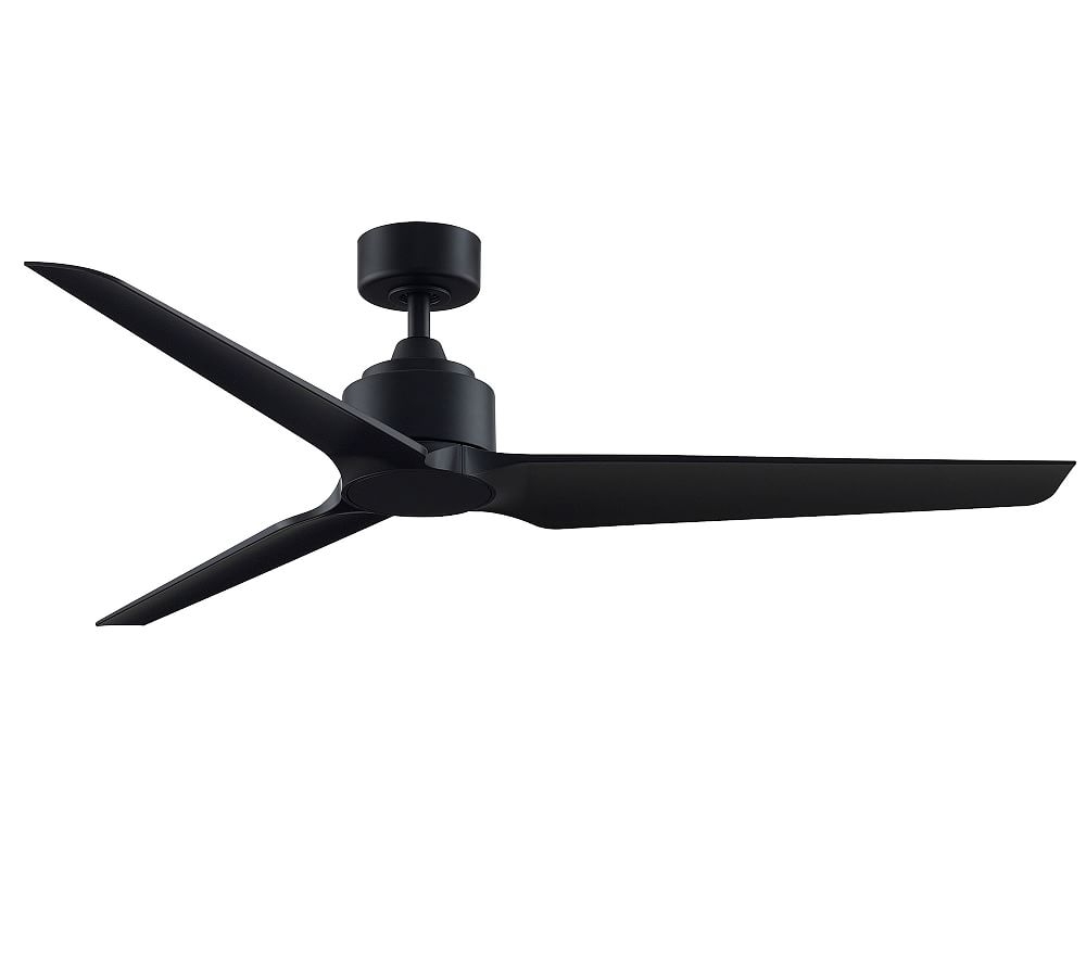 Triaire 60" Indoor/Outdoor Ceiling Fan, Black With Black Blades - Image 0