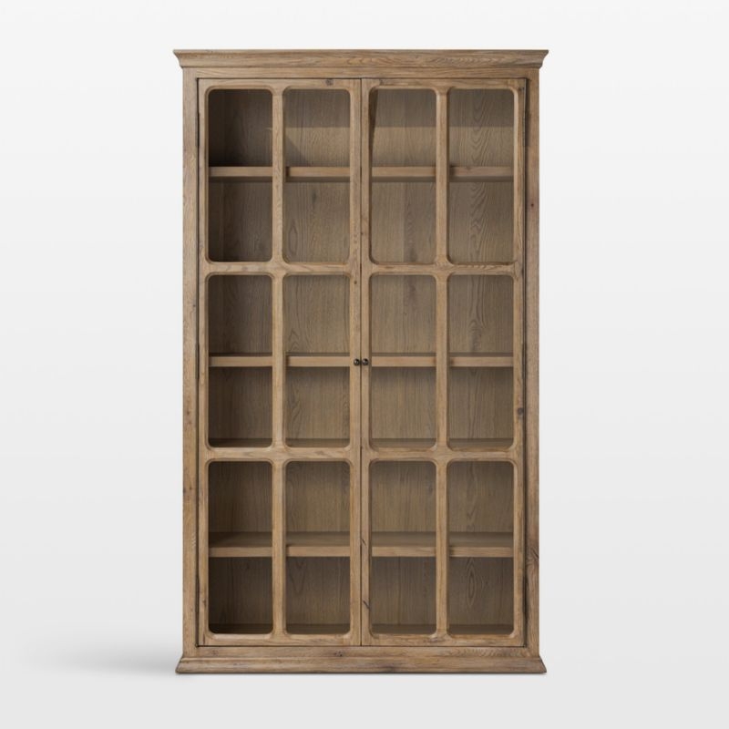 Amos 55" Weathered Oak Storage Cabinet - Image 1