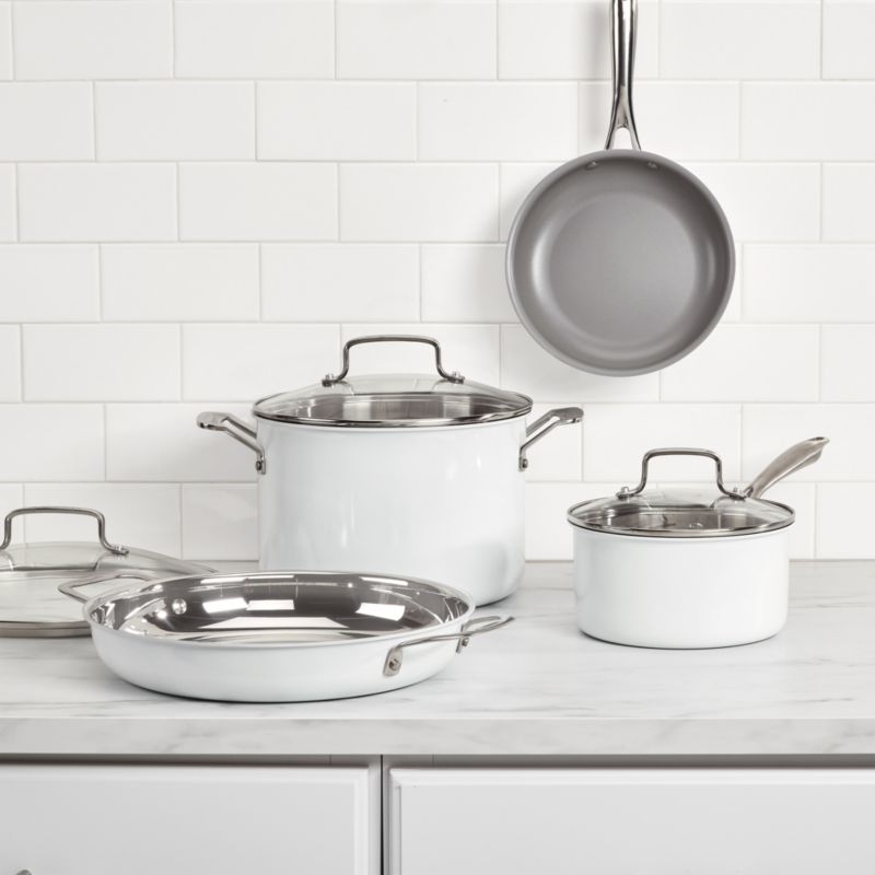 Cuisinart ® 15-Piece Matte White Stainless Steel Cookware Set - Image 1
