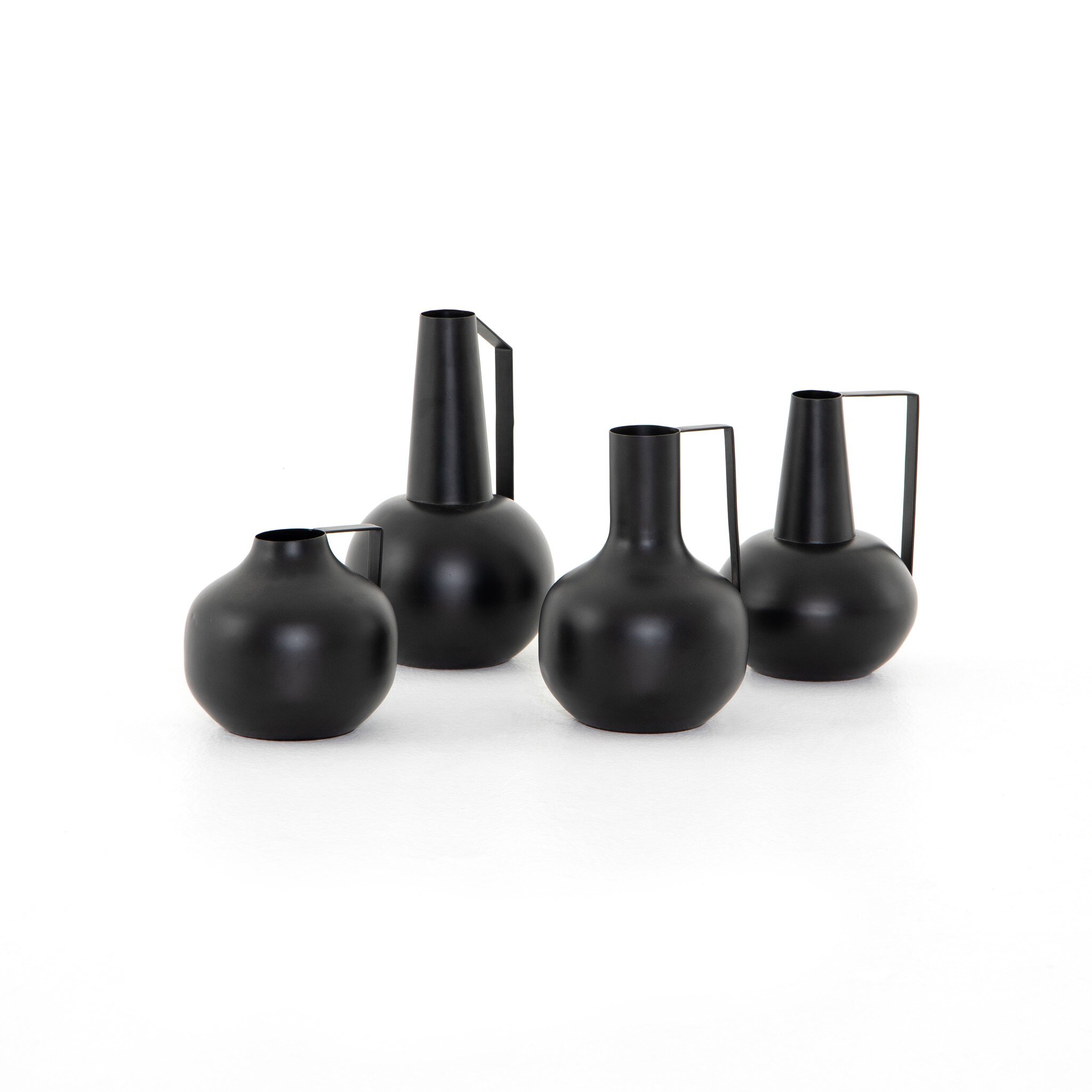 Aleta Vases, Set Of 4 - Iron Matte Black - Image 5