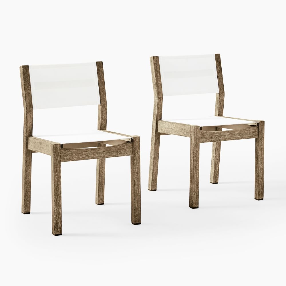Portside Outdoor Textaline Dining Chairs, Driftwood, Set of 2 - Image 0