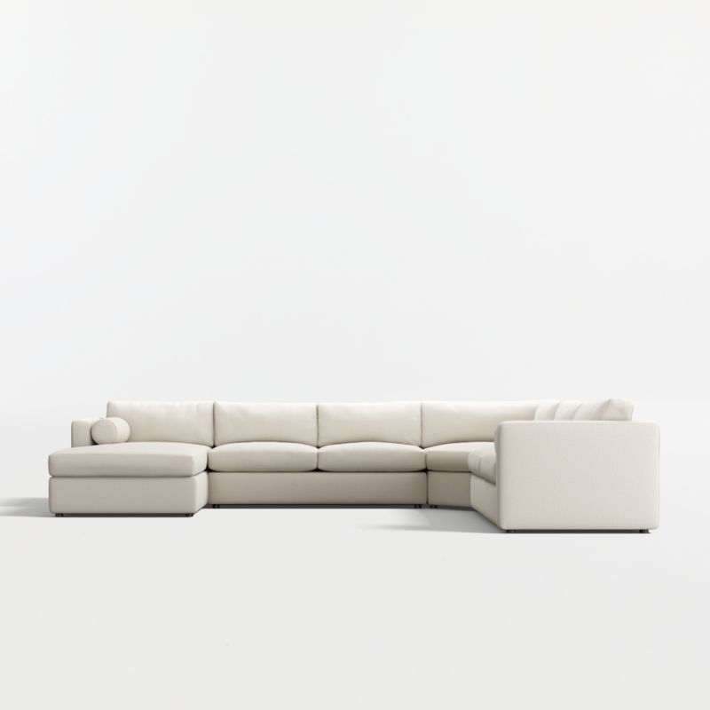 Aris 4-Piece L-Shaped Wedge Sectional Sofa with Chaise Lounge - Image 1