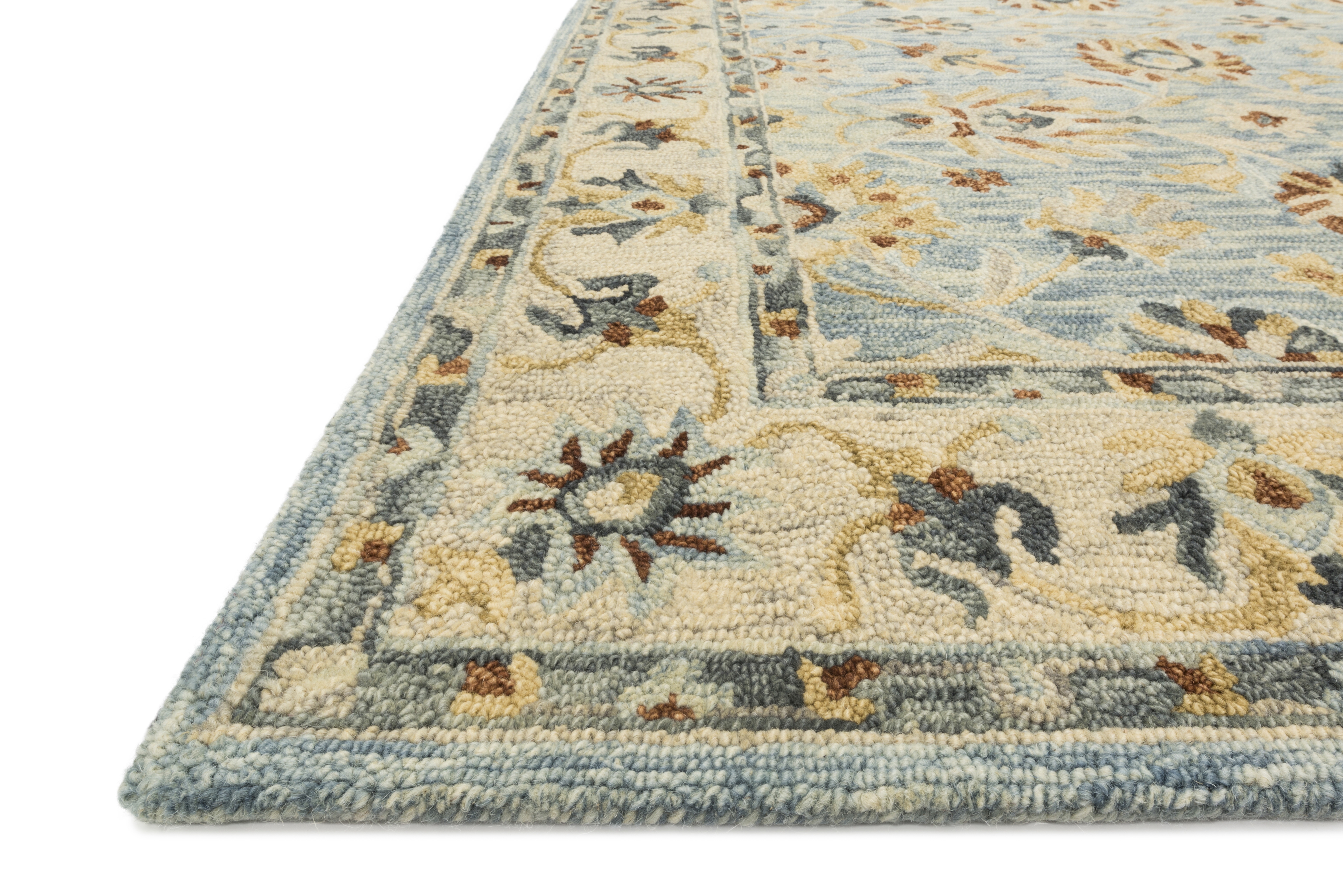 Loloi Victoria Lt. Blue / Natural 3'-6" x 5'-6" - Image 1