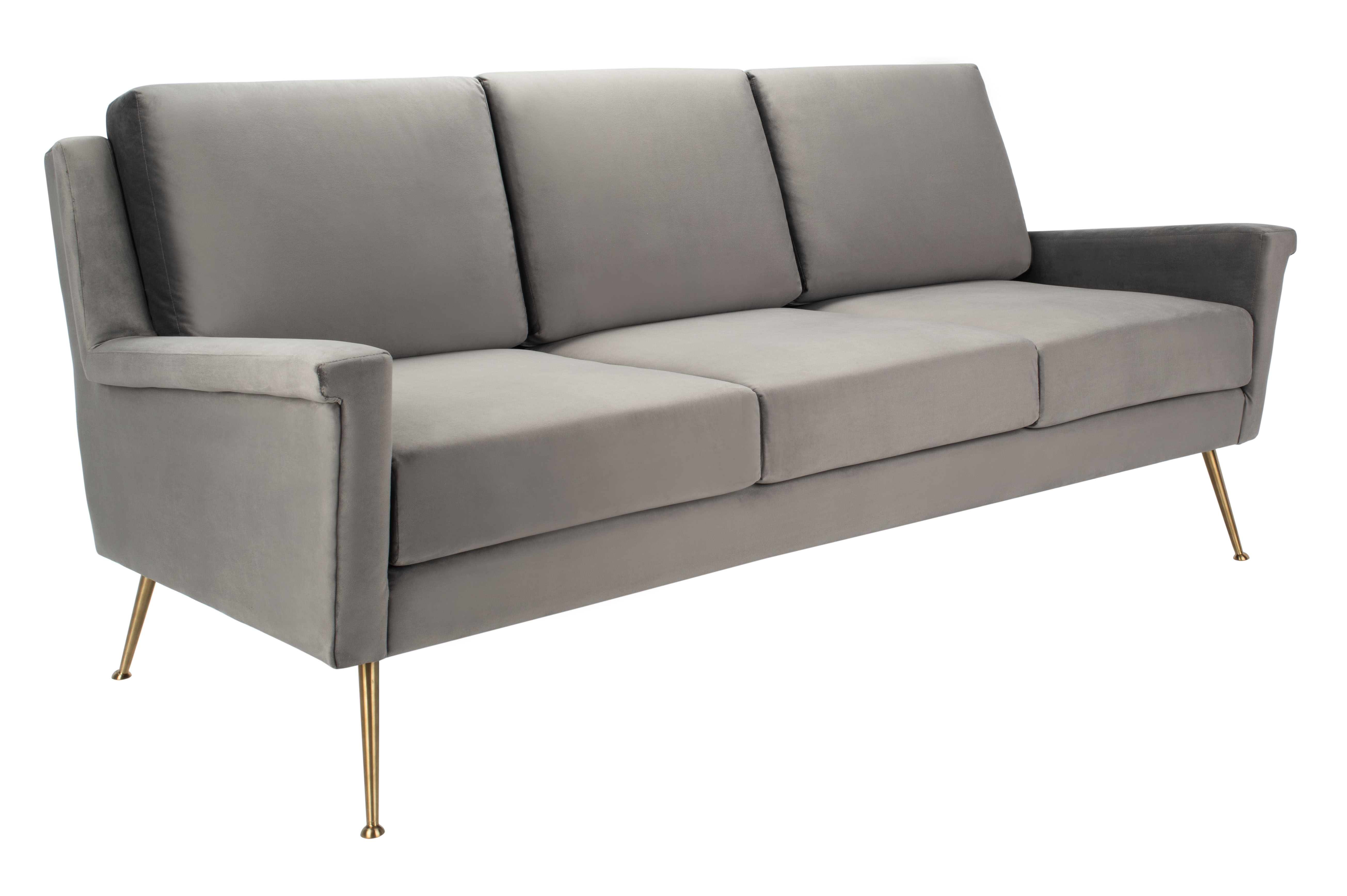 Peridot Velvet Modern Sofa - Dark Grey - Arlo Home - Image 3