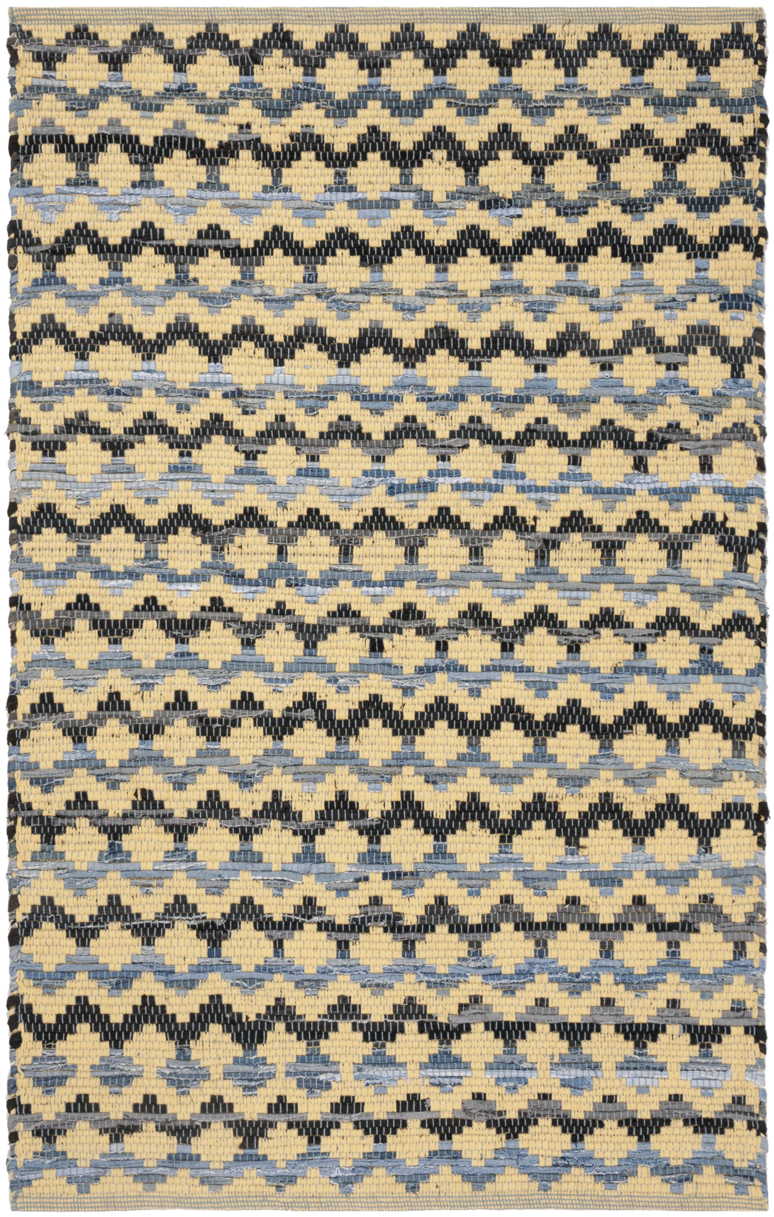 Arlo Home Hand Woven Area Rug, MTK120D, Gold/Blue/Black,  3' X 5' - Image 0