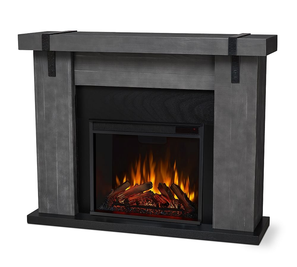 Vail Electric Fireplace, Gray - Image 0