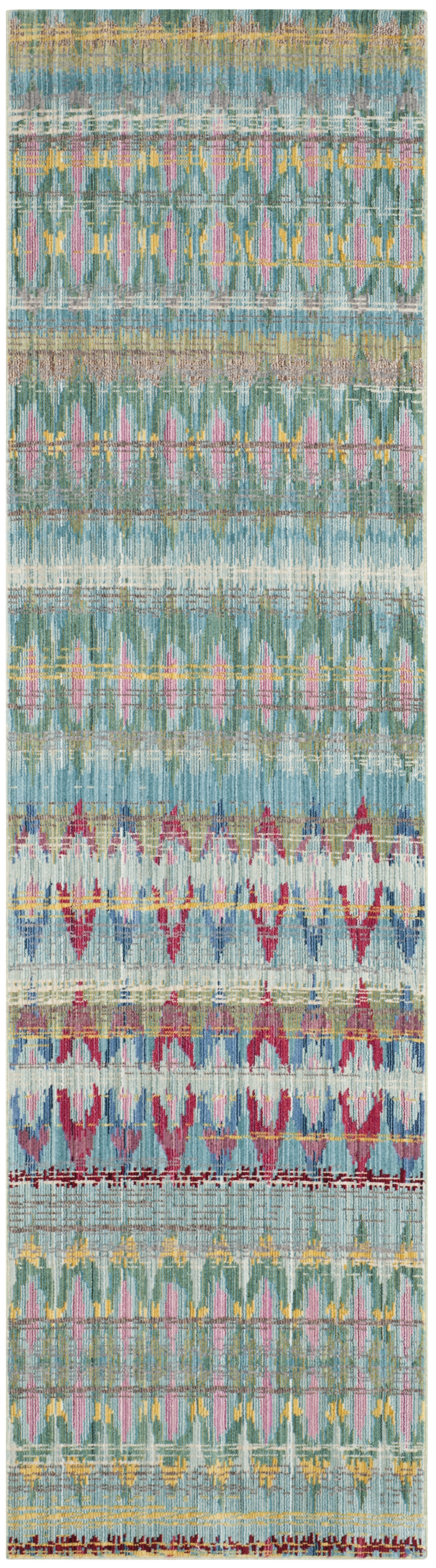 Arlo Home Woven Area Rug, VAL220L, Light Blue/Multi,  2' 3" X 8' - Image 0