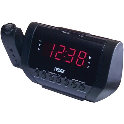 Digital 0.00 Electric Alarm Tabletop Clock in Black - Image 0