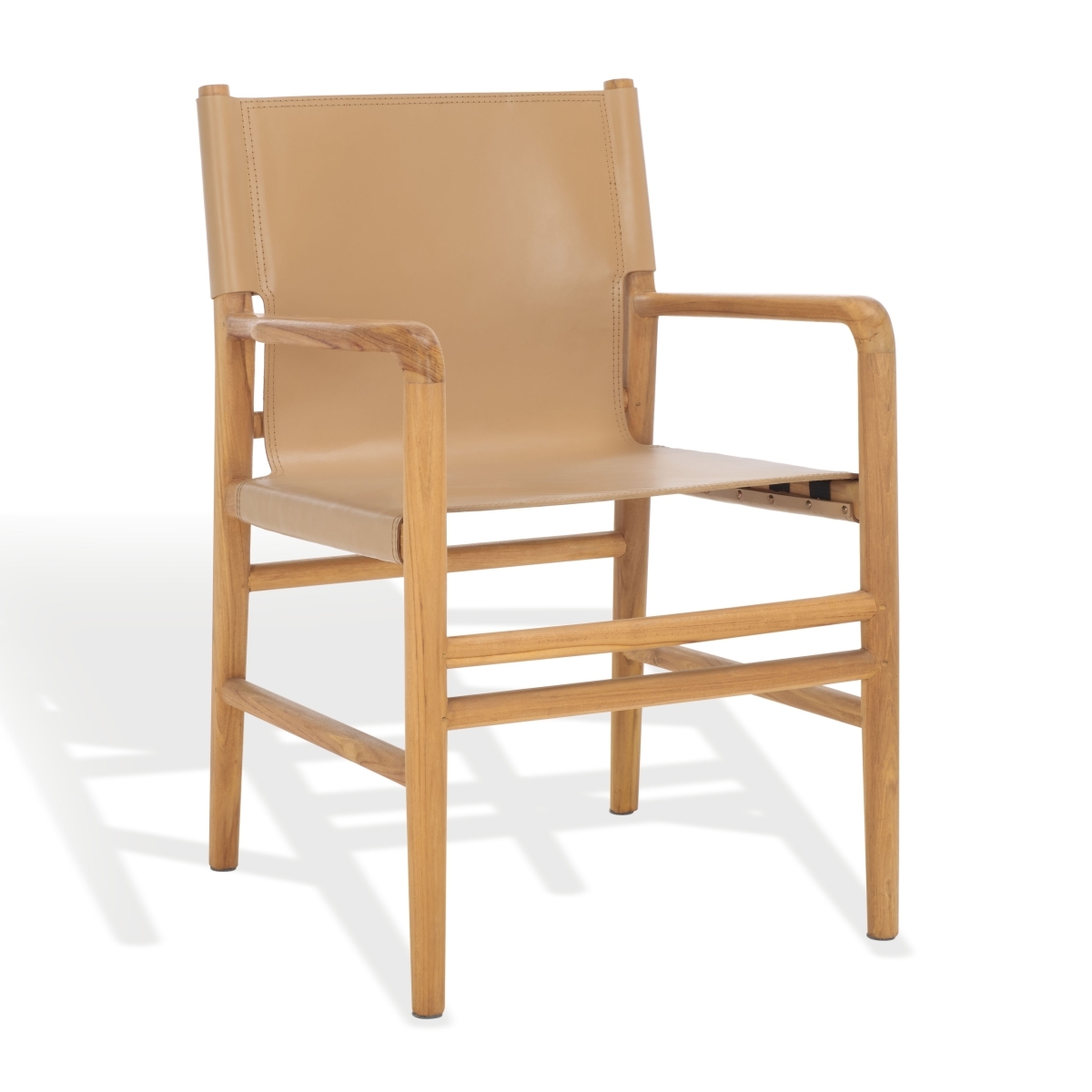 Cassaphina Leather Arm Chair - Tan/Natural - Image 5