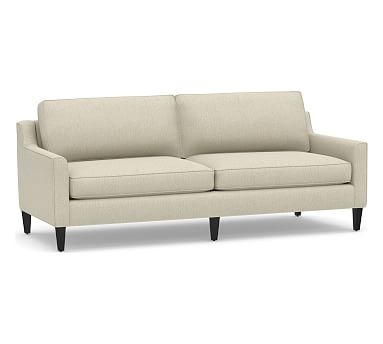 Beverly Upholstered Grand Sofa 90", Polyester Wrapped Cushions, Chenille Basketweave Oatmeal - Image 0
