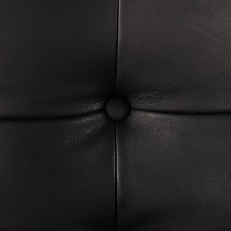 Halston Tufted Black Leather Accent Chair - Image 6