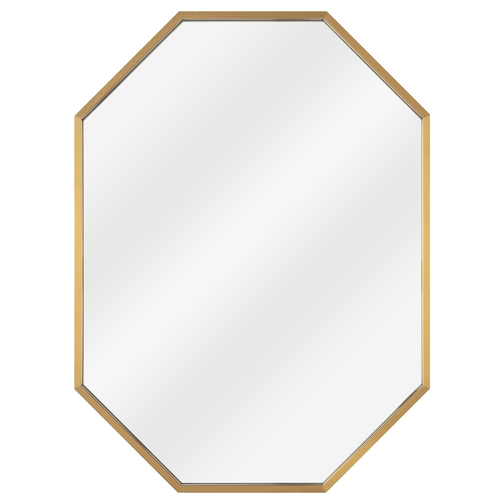 Classics Hale Natural Brass 24" x 32" Hexagon Wall Mirror - Style # 80W10 - Image 0