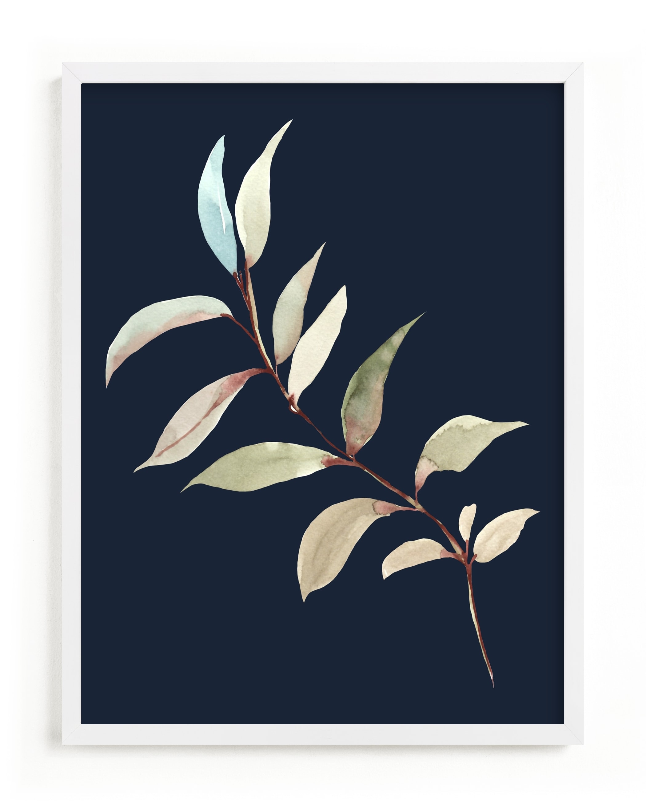 Botanical Leaves In Blue I Limited Edition Fine Art Print - Image 0