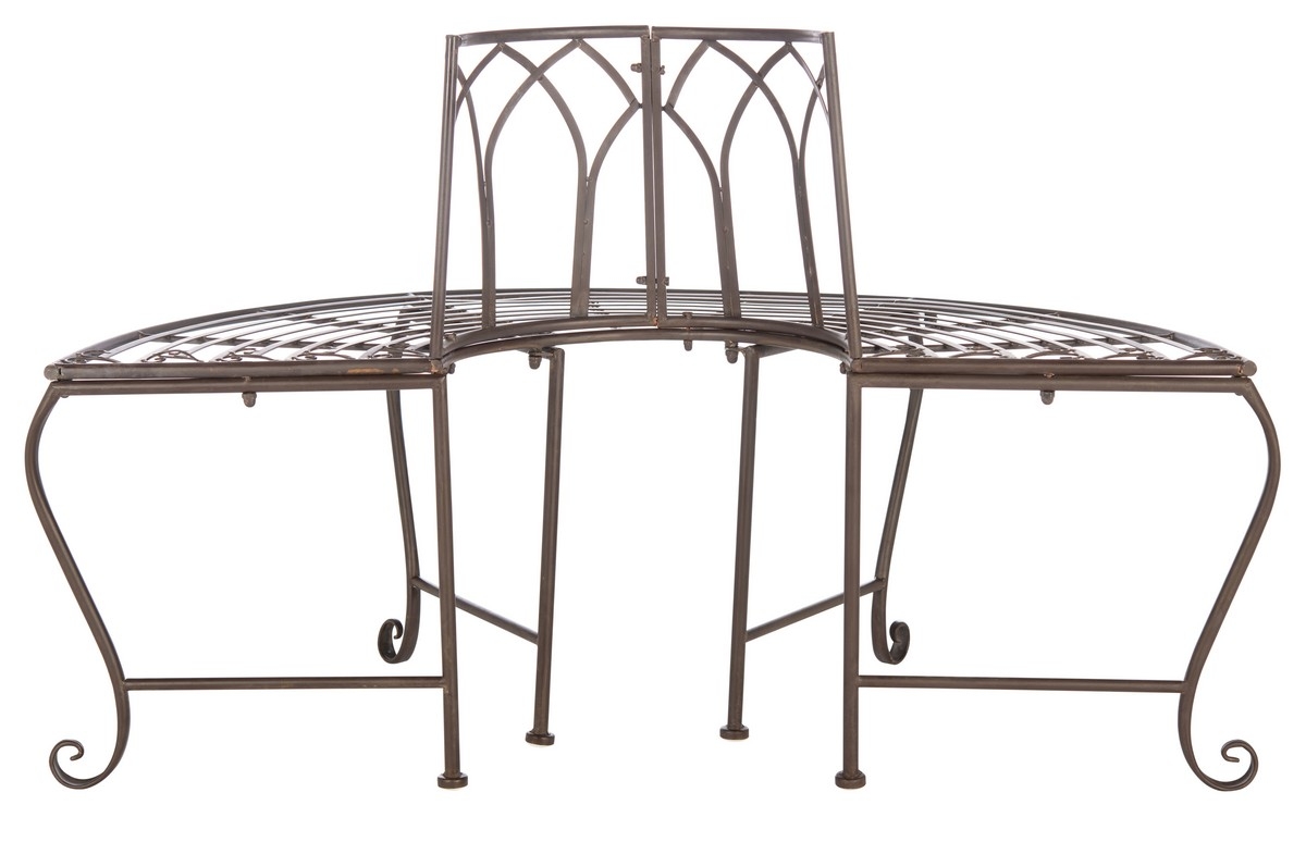 Abia Tree Bench - Rustic Brown - Safavieh - Image 8