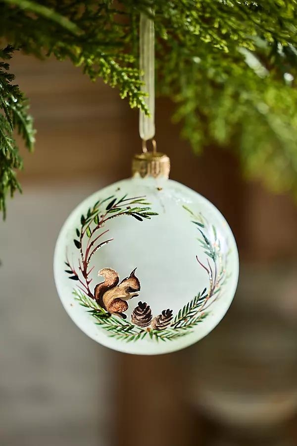 Forest Squirrel Globe Ornament - Image 0