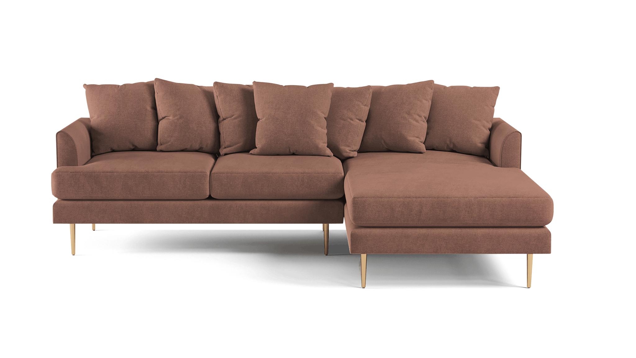 Pink Aime Mid Century Modern Sectional - Kenley Mauve - Left - Image 0