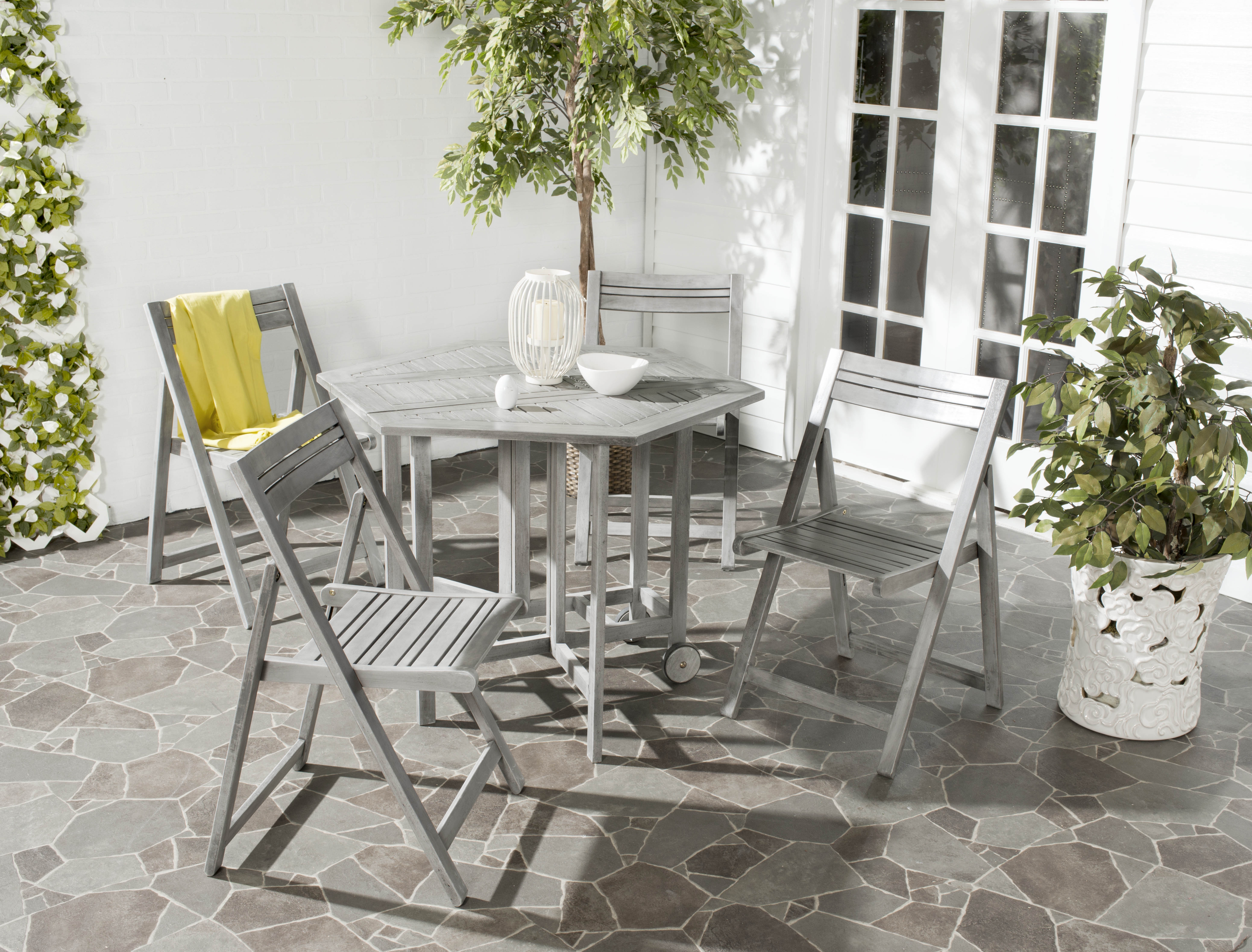 Kerman 5 Piece Outdoor Set - Grey Wash - Safavieh - Image 9