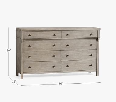 Toulouse Extra-Wide Dresser, Gray Wash, In-Home Delivery - Image 1
