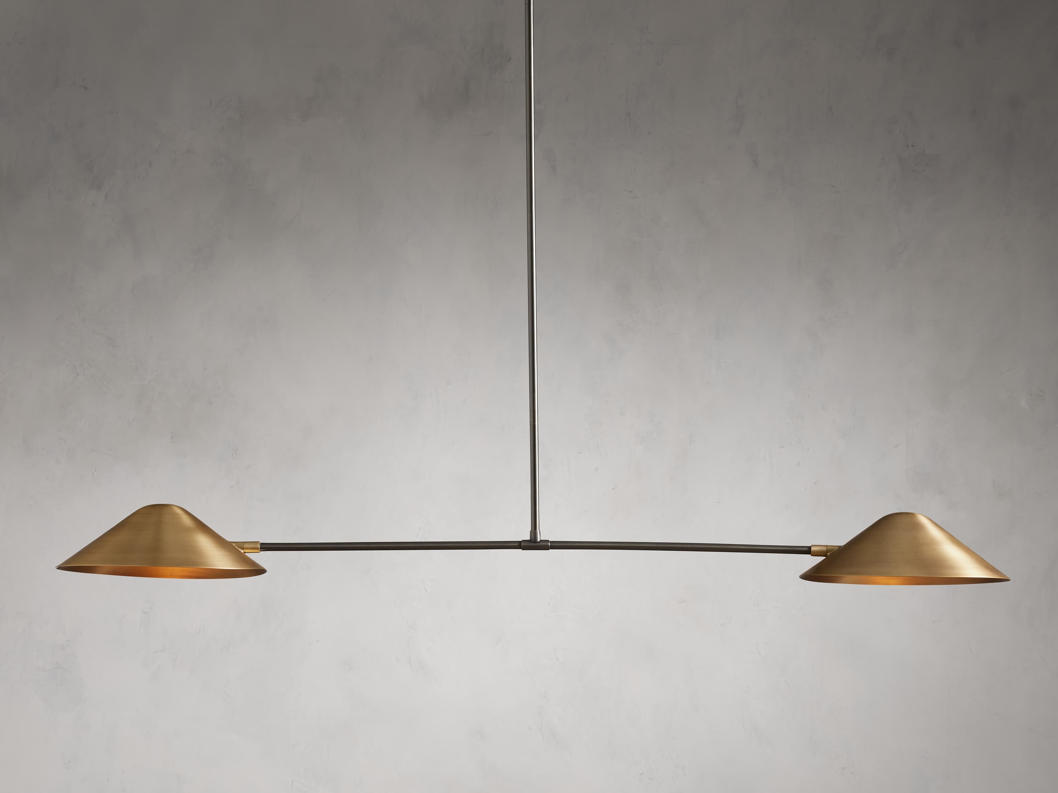 Simms Linear Chandelier in Metal Brass - Image 0