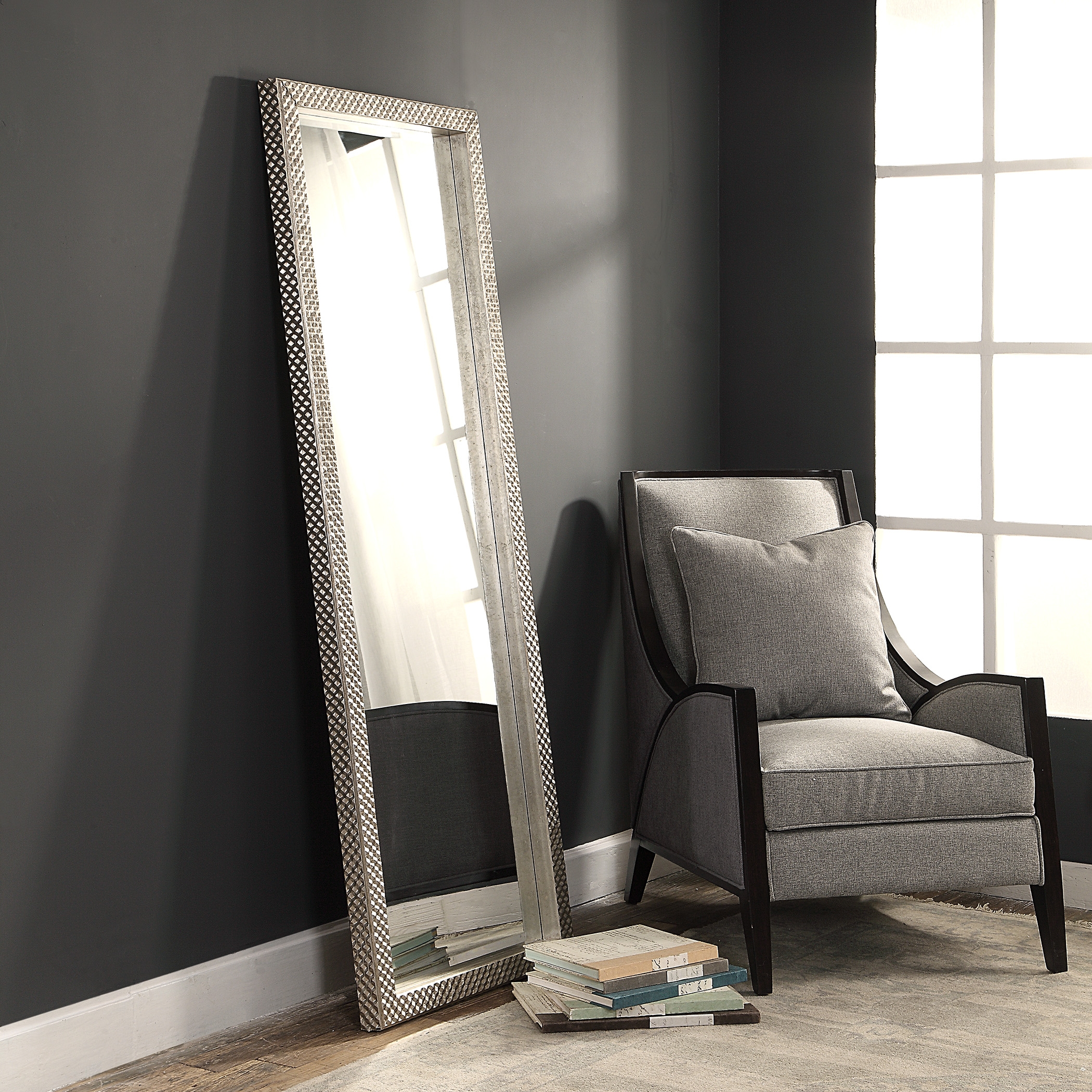 Cacelia Metallic Silver Mirror - Image 2