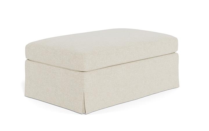 Sloan Slipcovered Ottoman - Image 1