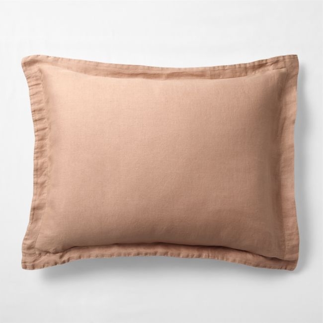 New Natural Hemp Terracotta Standard Bed Pillow Sham - Image 0