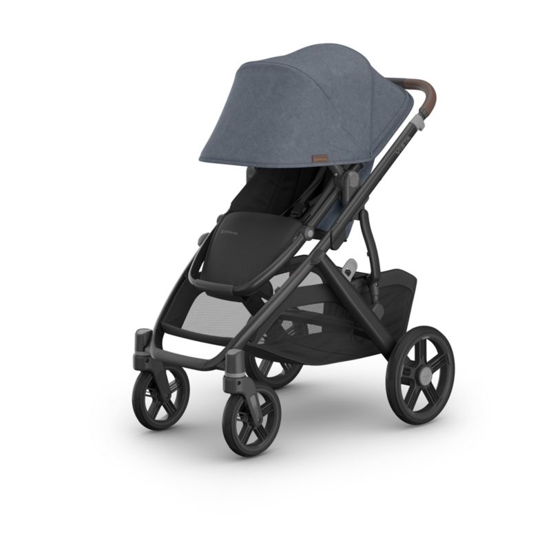 UPPAbaby Vista V3 Julian Dusty Blue Melange Foldable Convertible Baby Stroller - Image 7