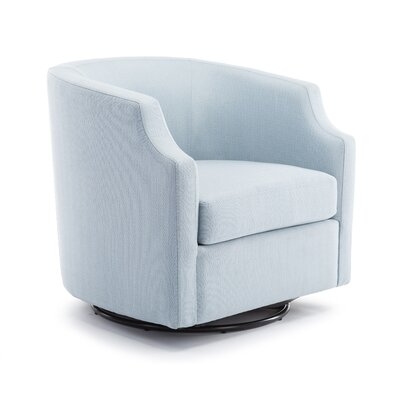 Debbie Upholstered Swivel Barrel Chair - Image 0