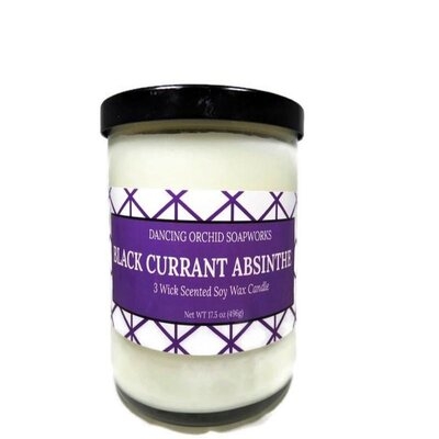 Soy Wax Black Currant Absinthe Scented Jar Candle - Image 0
