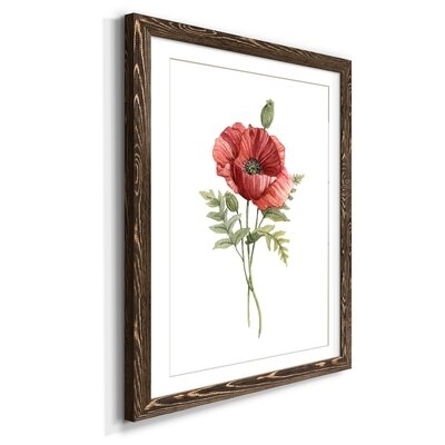 Scarlet Poppy - Picture Frame Painting Print on Paper - Image 0