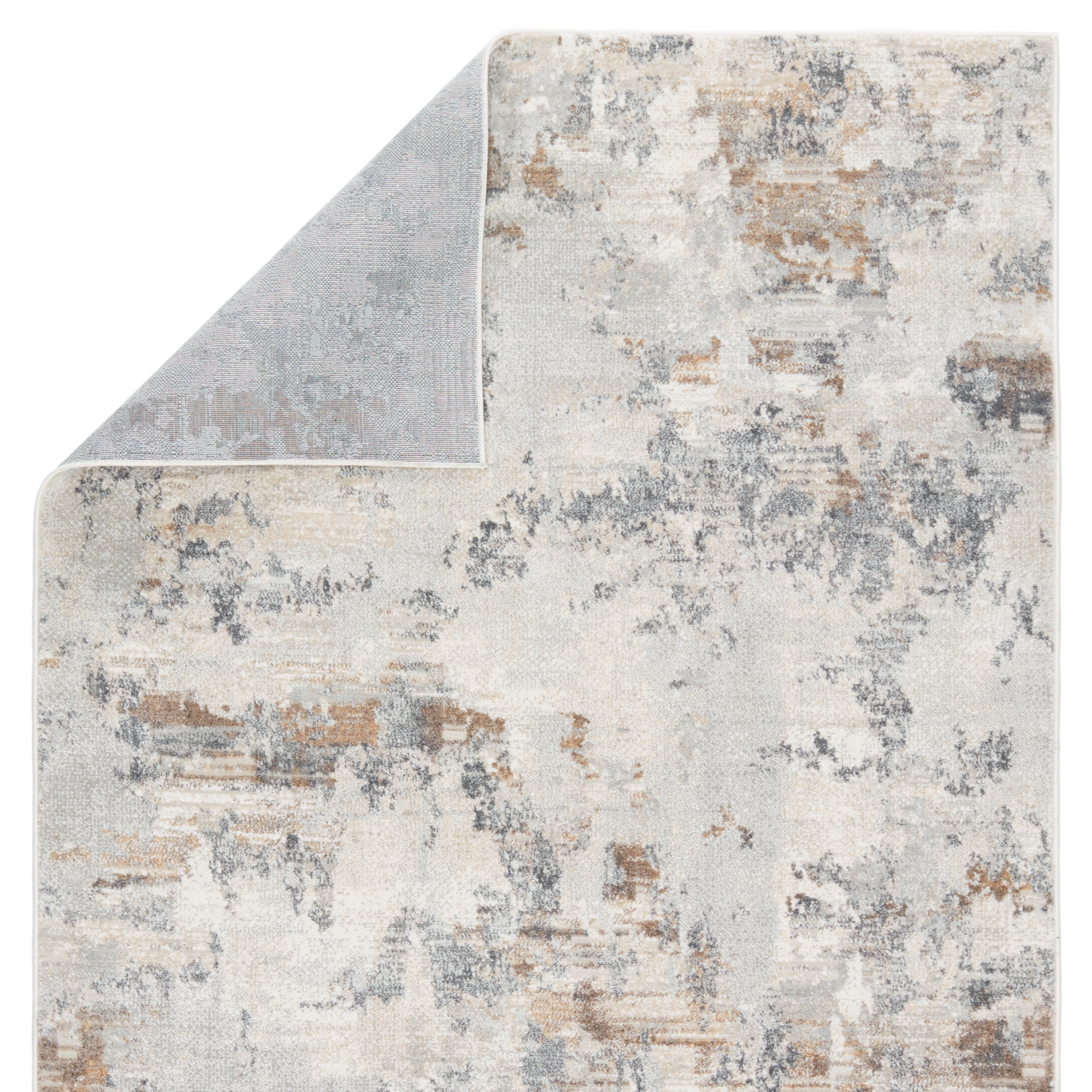 Vibe by Louna Abstract Light Gray/ Gold Area Rug (4'X6') - Image 2