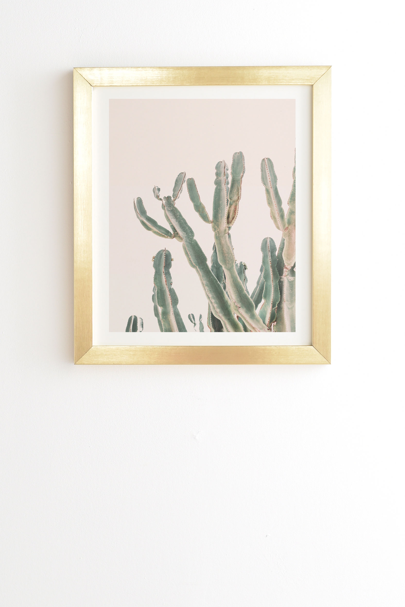 Sunrise Cactus by Sisi and Seb - Framed Wall Art Basic Gold 12" x 12" - Image 0